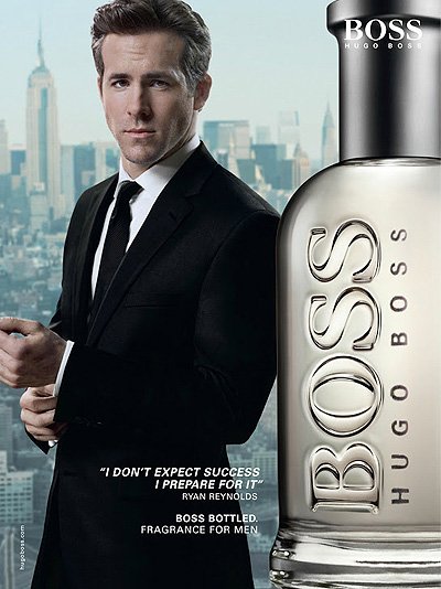 Райан Рейнольдс в рекламе парфюма Boss Bottled