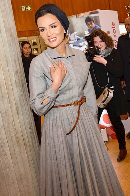 Шейха Моза в платье Dior