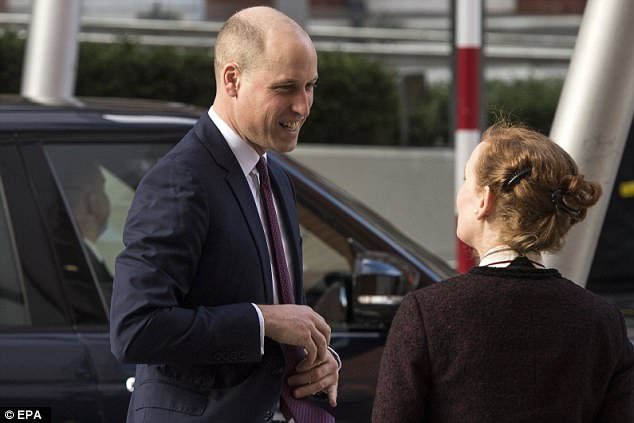 The Duke of Cambridge was greeted by staff at Evelina London Children's Hospital before introducing him to some of the patients being treated there