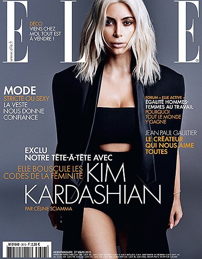 Ким Кардашьян на обложке Elle France