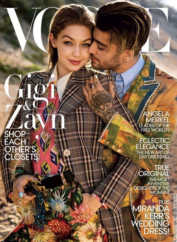 Zayn malik y Gigi Hadid para Vogue USA por Inez & Vinoodh