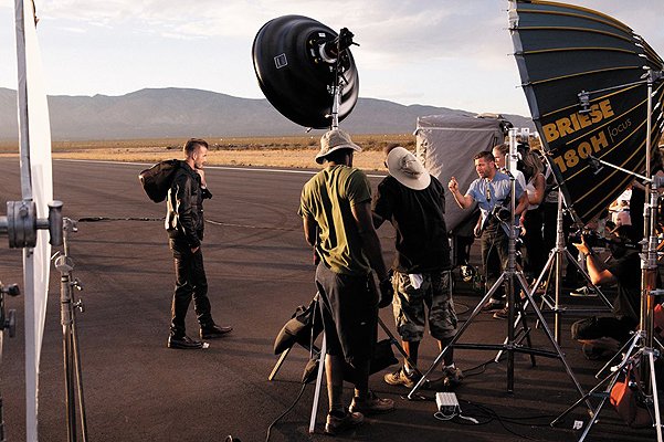 Дэвид Бекхэм на съемках рекламы Breitling