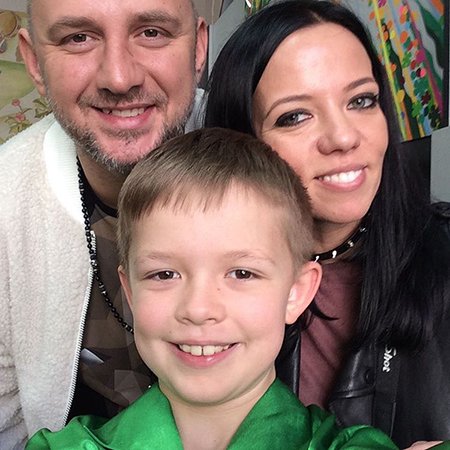 Алексей Потапенко и Ирина Горовая с сыном Андреем