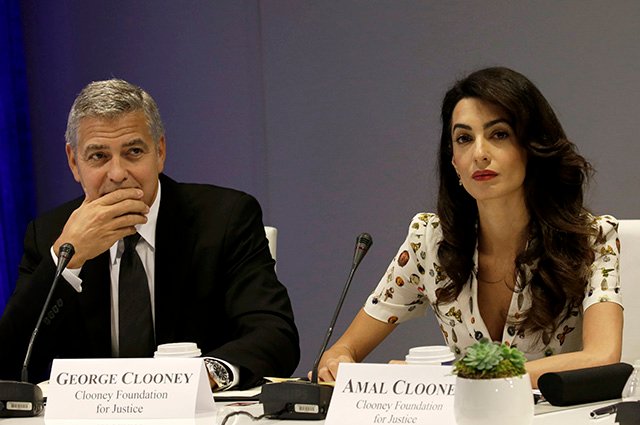 Амаль и Джоржд Клуни на саммите ООН