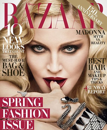 Мадонна на обложке юбилейного номера Harper's Bazaar 