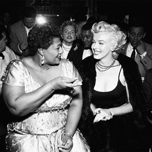 missavagardner:        Marilyn was a big supporter of the Civil Rights Movement. Ella Fitzgerald was one of Marilyn’s idols and a major inspiration. However, the Mocambo nightclub in West Hollywood, the most popular dance spot at the time, refused to let Ella perform there because she was black. Outraged, Marilyn told the owners that if they would let Ella perform, she would be there in the front row every time Ella was onstage. She did, and the two became friends.        According to the great Ella Fitzgerald:      “I owe Marilyn Monroe a real debt…it was because of her that I played the Mocambo, a very popular nightclub in the ’50s. She personally called the owner of the Mocambo, and told him she wanted me booked immediately, and if he would do it, she would take a front table every night. She told him - and it was true, due to Marilyn’s superstar status - that the press would go wild. The owner said yes, and Marilyn was there, front table, every night. The press went overboard. After that, I never had to play a small jazz club again. She was an unusual woman - a little ahead of her times. And she didn’t know it.”
