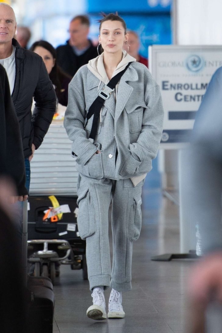 Bella Hadid - Arriving at JFK Airport in NYC