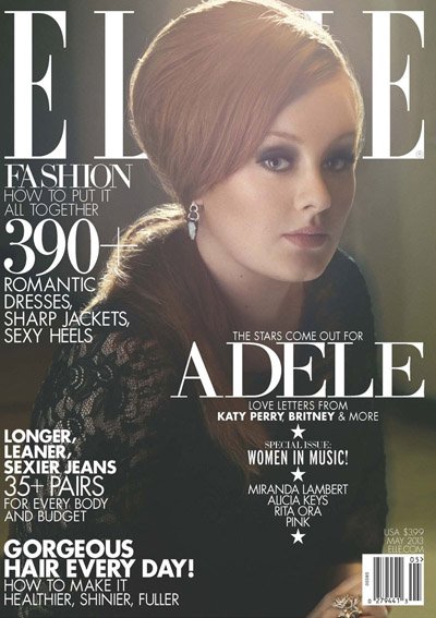 Адель в фотосессии Elle US май 2013