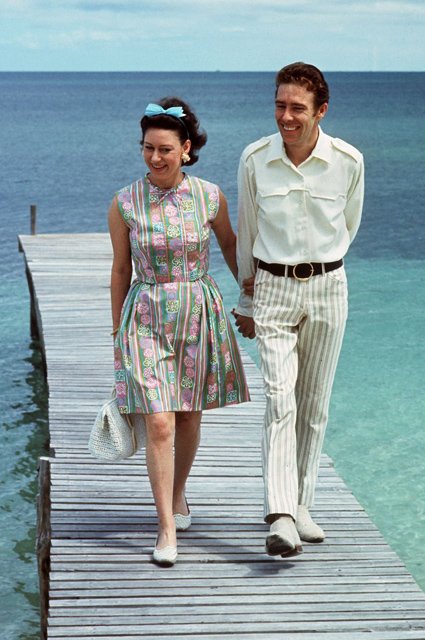 Принцесса Маргарет с мужем на Багамах