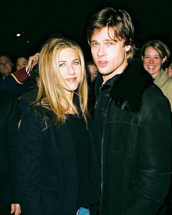 Jennifer Aniston on Instagram: “I miss the one to the left a lot right now. This is such a gorg picture though, I mean they truly were the best looking couple in…”