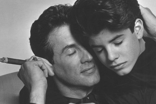 Sly and Sage Stallone  RIP Sage    Photo by Weber Froelich