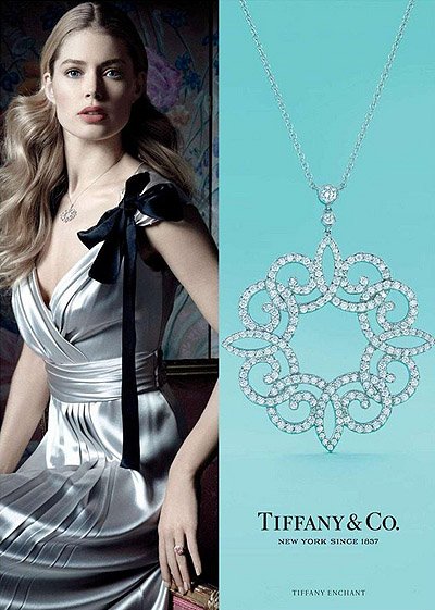 Даутцен Крез в весенней рекламной кампании Tiffany&Co