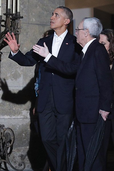 Барак Обама и главный историк Гаваны Эусебио Леаль