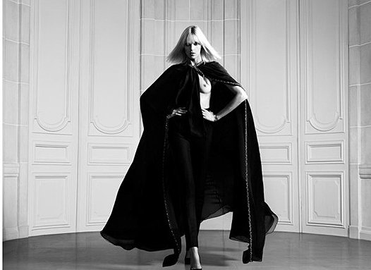 Аня Рубик в рекламной кампании Saint Laurent