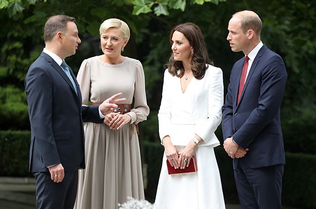 Анджей Дуда с супругой Агатой, Кейт Миддлтон и принц Уильям