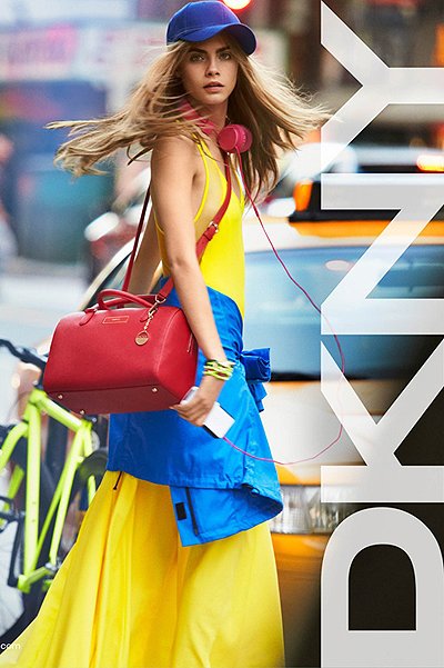 Кара Дельвинь в рекламной кампании DKNY весна-лето 2013