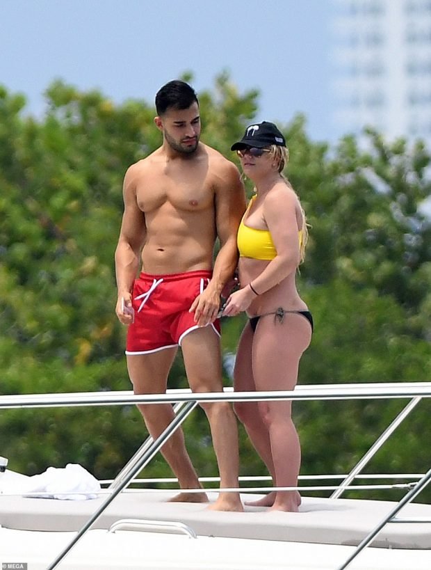 Britney Spears: Bikini candids on a Yacht in Miami -09