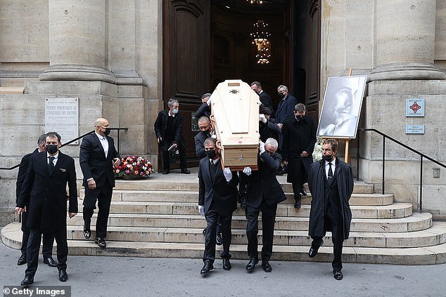 Loved ones of the French designer Thierry Mugler gathered in Paris today fore the fashion pioneer's private funeral at the Louvre's Oratory. Mugler was 73 when he died of natural causes on 23 January