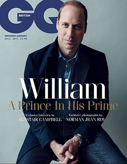 Принц Уильям на обложке GQ