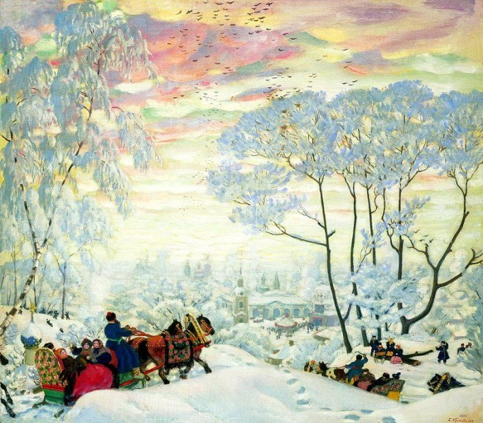 Б. Кустодиев. Зима, 1916