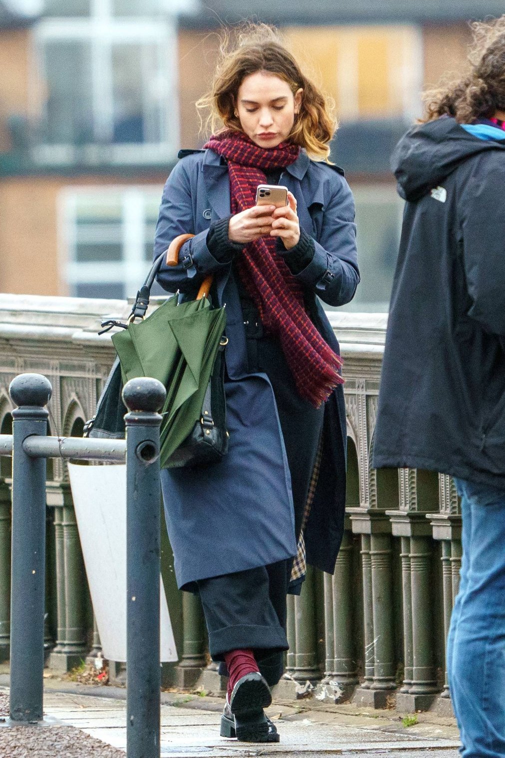 Lily James 2021 : Lily James – Seen on set of Whats Love Got To Do With It in London-11
