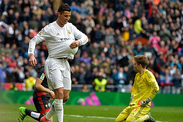 Криштиану Роналду во время матча между командами Real Madrid и Celta Vigo