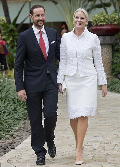 Наследные принц и принцесса Норвегии Хокон и Метте-Марит