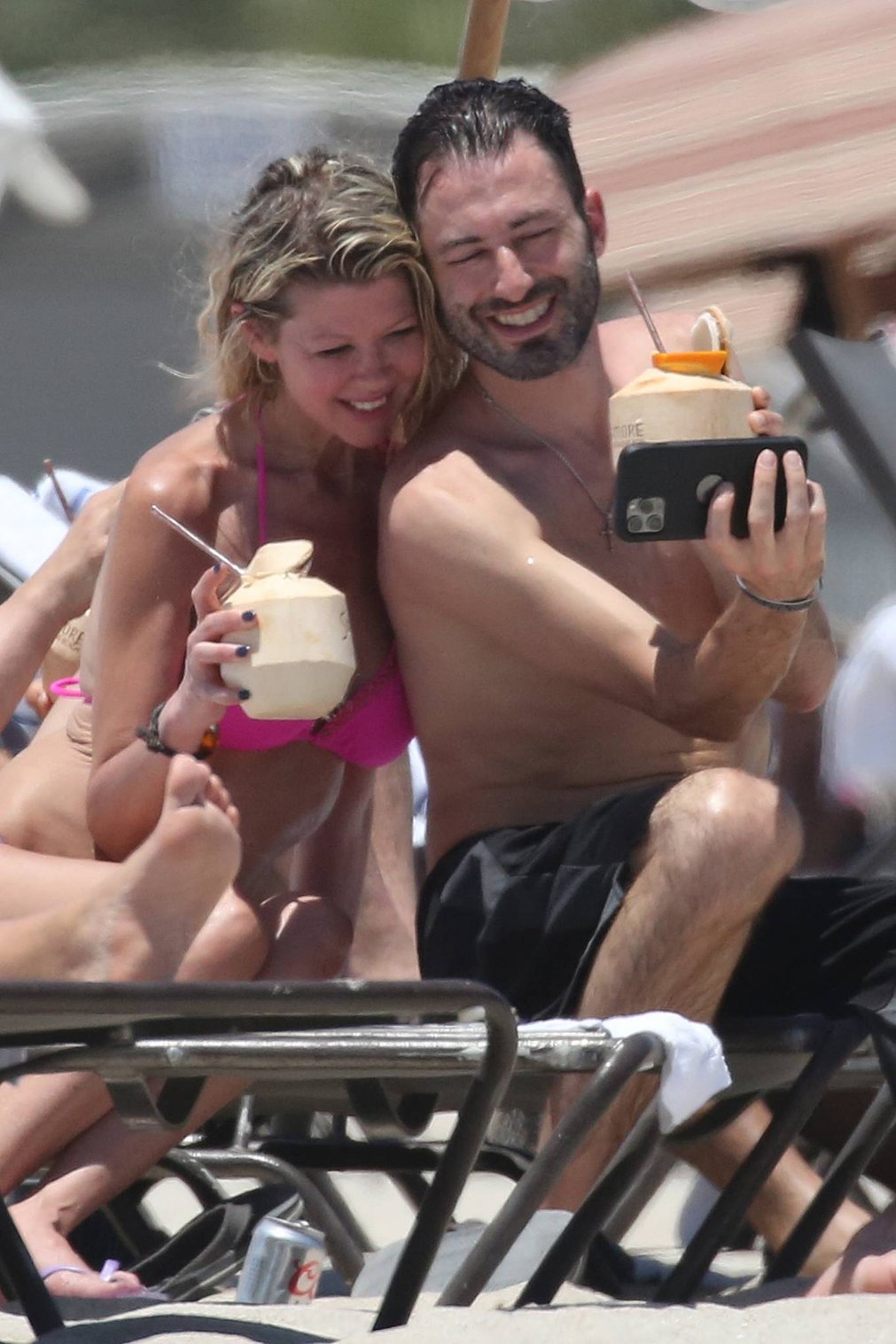 Tara Reid 2021 : Tara Reid – In a pink bikini at a beach in Miami-13