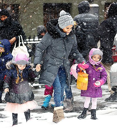 Сара Джессика Паркер с дочерями Марион и Табитой