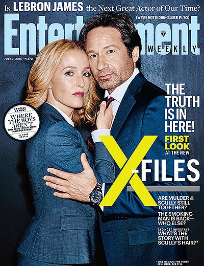 Джиллиан Андерсон и Дэвид Духовны на обложке Entertainment Weekly