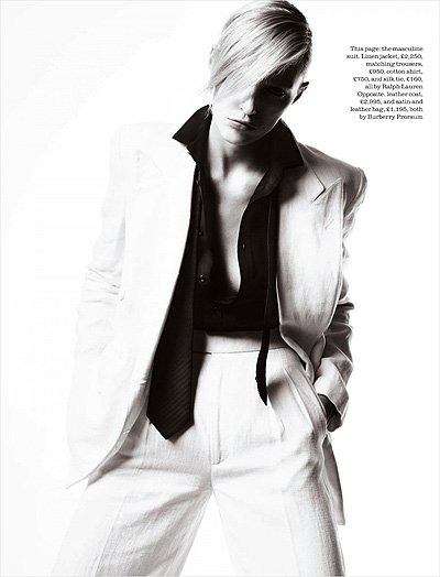 Аня Рубик в февральском номере британского Elle