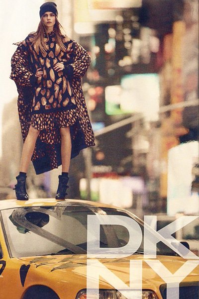 Кара Дельвинь в рекламной кампании DKNY осень-зима 2013-2014