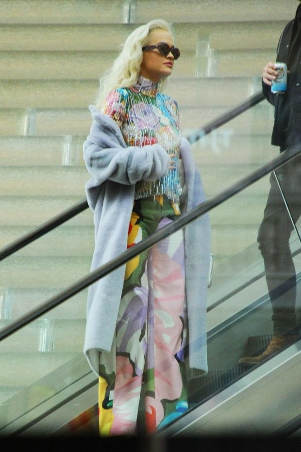 Rita Ora in Colorful Outfit -08