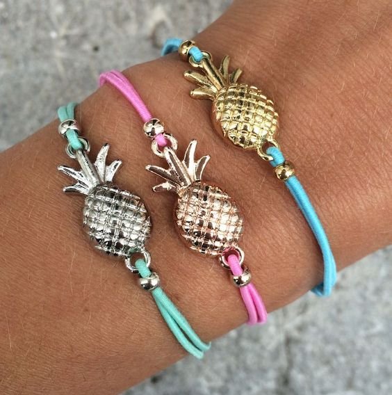 DIY Pineapple bracelets: 