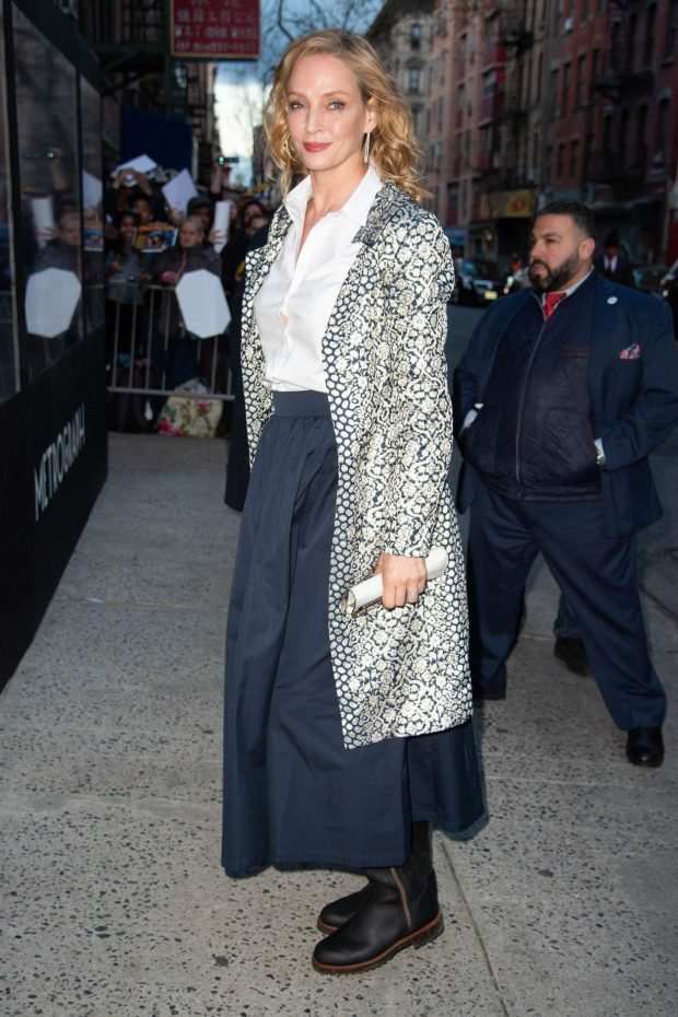 Uma Thurman: Arrives at the Chambers Premiere -01