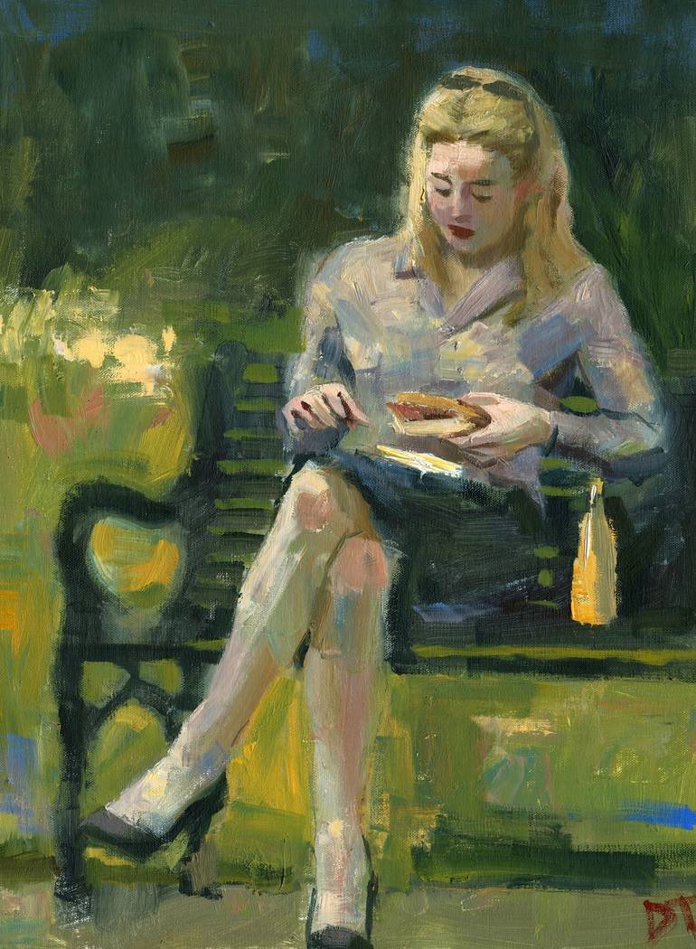 Sandwich and Juice Painting by Darren Thompson | Saatchi Art