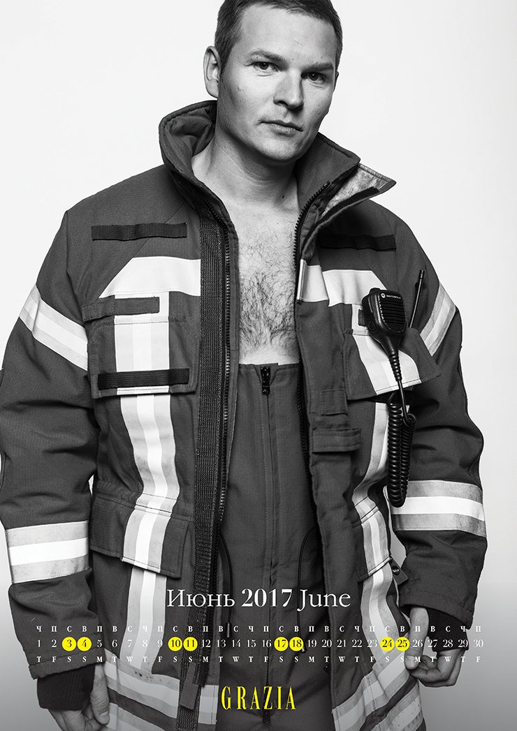 Самые сексуальные пожарные Москвы в благотворительном календаре Grazia 4
