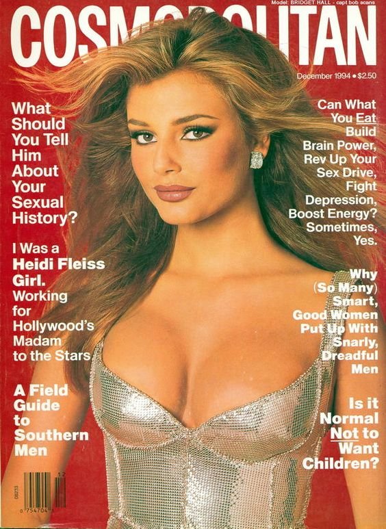 Cosmopolitan USA cover with Bridget Hall - December 1994