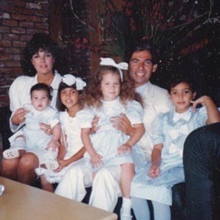 Маленькая Ким Кардашьян с семьей