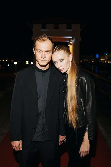 Юра Борисов с женой Анной