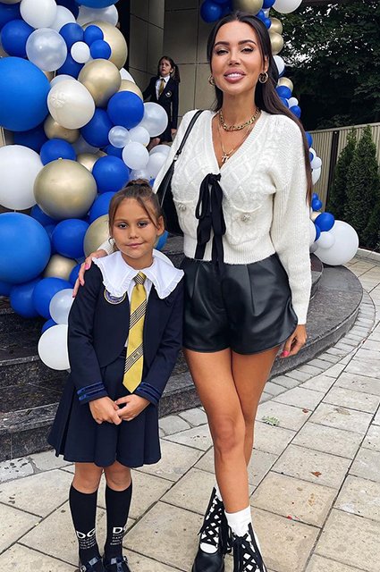 Оксана Самойлова с дочерью Леей