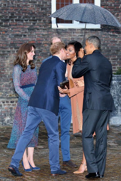 Встреча Барака и Мишель Обама с принцем Уильямом, Кэтрин и принцем Гарри
