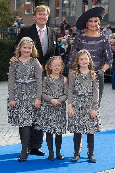 королевская чета нидерландов с детьми