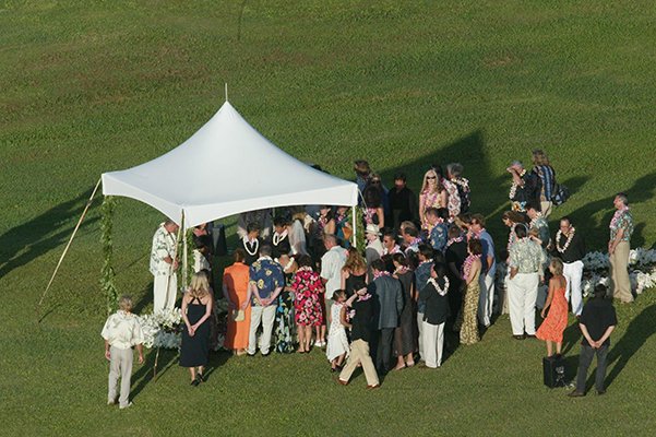 Фото со свадьбы Мэтта Леблана, сделанное с воздуха