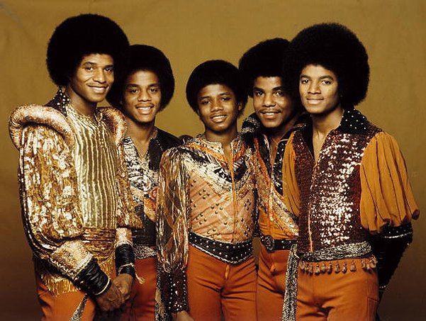 Группа  The Jackson 5: Джеки, Марлон, Рэнди, Тито и Майкл. 1977 год
