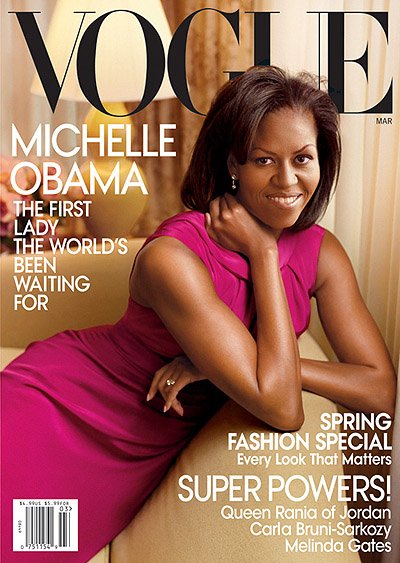 Мишель Обама на обложке мартовского Vogue 2009 года