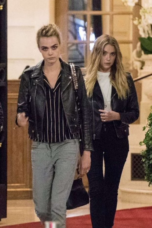 Ashley Benson and Cara Delevingne - Leaving Ritz Hotel in Paris adds