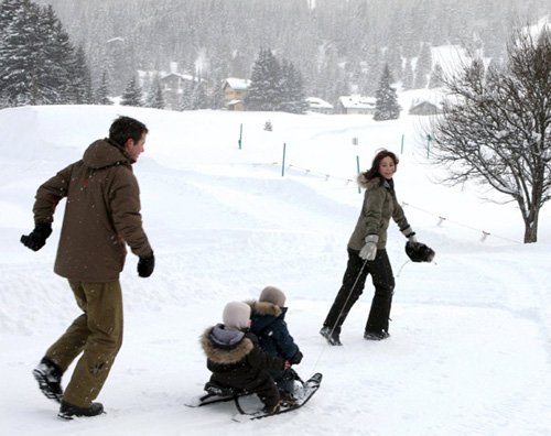 Датская королевская семья зимний отпуск 2009