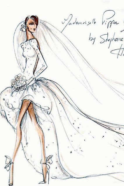 Эскиз свадебного платья от Стефани Роллана