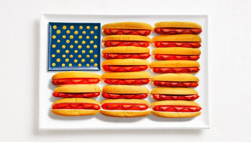 Флаги стран из продуктов питания